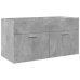 Set muebles de baño 2 piezas madera contrachapada gris hormigón