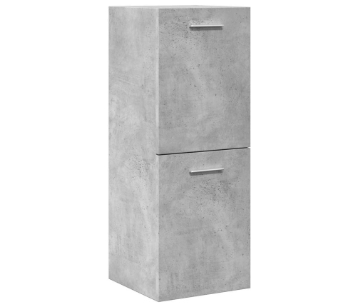 Juego muebles de baño 4 pzas madera contrachapada gris hormigón