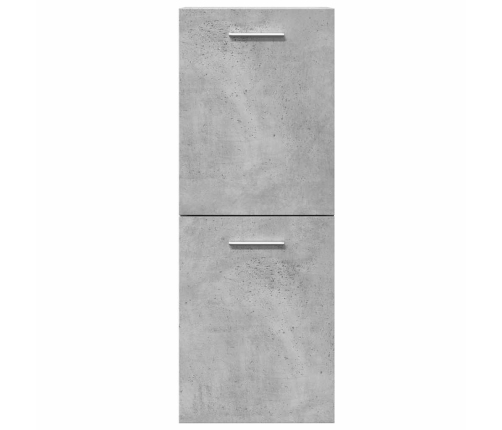 Juego muebles de baño 4 pzas madera contrachapada gris hormigón