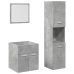 Set muebles de baño 2 piezas madera contrachapada gris hormigón