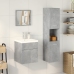 Set muebles de baño 2 piezas madera contrachapada gris hormigón