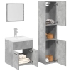 Set muebles de baño 2 piezas madera contrachapada gris hormigón