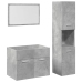 Set muebles de baño 2 piezas madera contrachapada gris hormigón