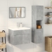 Set muebles de baño 2 piezas madera contrachapada gris hormigón