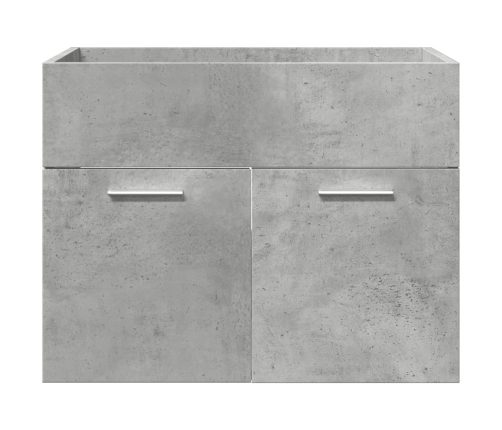 Set muebles de baño 2 piezas madera contrachapada gris hormigón