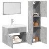 Set muebles de baño 2 piezas madera contrachapada gris hormigón