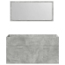 Set muebles de baño 2 piezas madera contrachapada gris hormigón