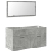 Set muebles de baño 2 piezas madera contrachapada gris hormigón