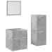 Set muebles de baño 2 piezas madera contrachapada gris hormigón