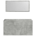 Set muebles de baño 2 piezas madera contrachapada gris hormigón