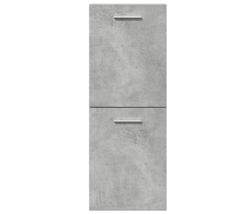 Set muebles de baño 5 piezas madera ingeniería gris hormigón