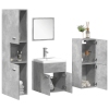 Set muebles de baño 5 piezas madera ingeniería gris hormigón