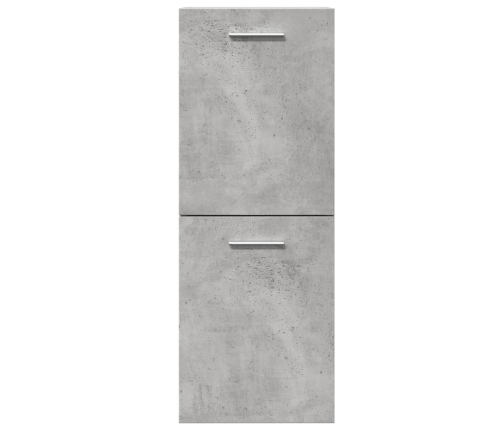 Set muebles de baño 5 piezas madera ingeniería gris hormigón