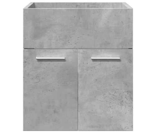 Juego muebles de baño 4 pzas madera contrachapada gris hormigón