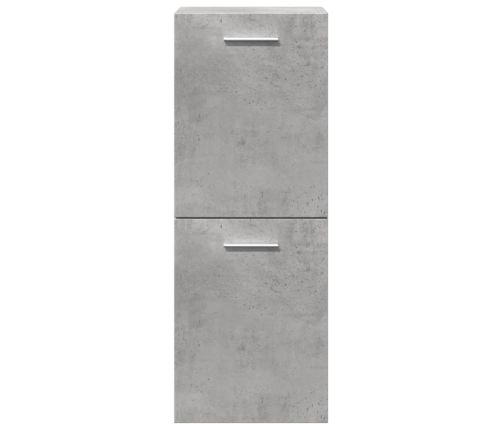 Juego muebles de baño 4 pzas madera contrachapada gris hormigón