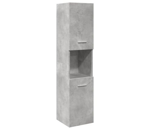 Juego muebles de baño 4 pzas madera contrachapada gris hormigón