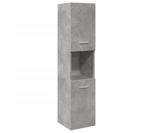 Set muebles de baño 5 piezas madera ingeniería gris hormigón