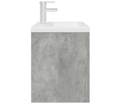 Mueble de baño con lavabo incorporado y grifo gris hormigón