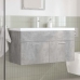 Mueble de baño con lavabo incorporado y grifo gris hormigón