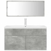 Set muebles de baño 2 piezas madera contrachapada gris hormigón