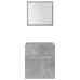 Set muebles de baño 5 piezas madera ingeniería gris hormigón