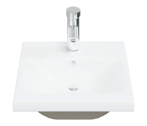 Set muebles de baño 5 piezas madera ingeniería gris hormigón