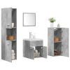 Set muebles de baño 5 piezas madera ingeniería gris hormigón