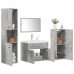 Set muebles de baño 5 piezas madera ingeniería gris hormigón