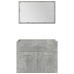 Set muebles de baño 5 piezas madera ingeniería gris hormigón