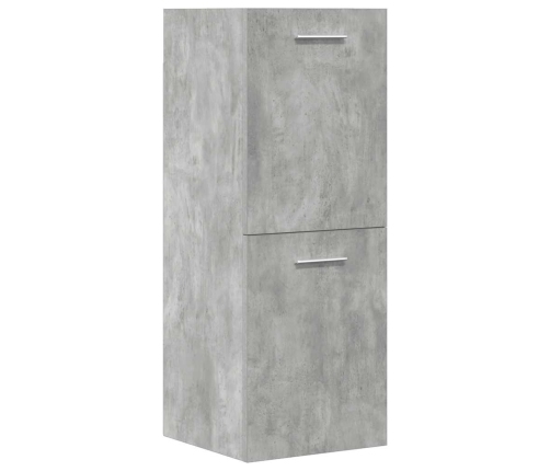 Set muebles de baño 5 piezas madera ingeniería gris hormigón