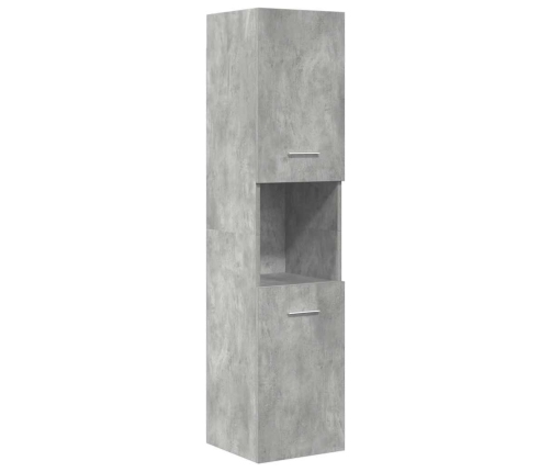 Juego muebles de baño 4 pzas madera contrachapada gris hormigón