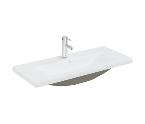 Juego muebles de baño 4 pzas madera contrachapada gris hormigón