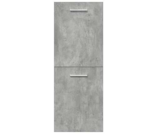 Juego muebles de baño 4 pzas madera contrachapada gris hormigón