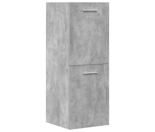 Juego muebles de baño 4 pzas madera contrachapada gris hormigón