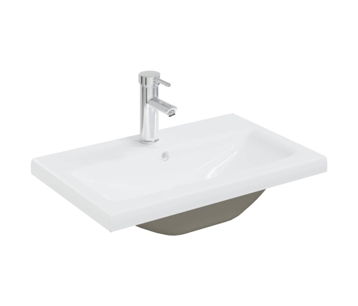 Juego muebles de baño 4 pzas madera contrachapada gris hormigón