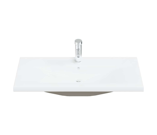 Juego muebles de baño 4 pzas madera contrachapada gris hormigón