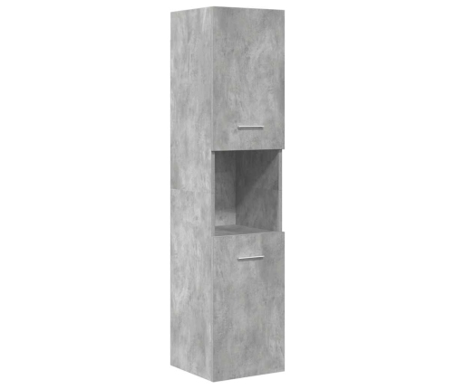 Set muebles de baño 5 piezas madera ingeniería gris hormigón