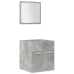 Set muebles de baño 5 piezas madera ingeniería gris hormigón