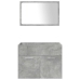 Set muebles de baño 5 piezas madera ingeniería gris hormigón