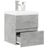 Set muebles de baño 2 piezas madera contrachapada gris hormigón