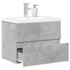 Set muebles de baño 2 piezas madera contrachapada gris hormigón