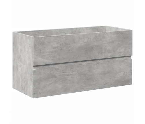 Set muebles de baño 2 piezas madera contrachapada gris hormigón