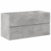 Set muebles de baño 2 piezas madera contrachapada gris hormigón