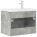 Set muebles de baño 2 piezas madera contrachapada gris hormigón