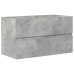 Set muebles de baño 2 piezas madera contrachapada gris hormigón