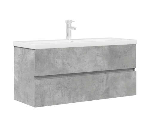 Set muebles de baño 2 piezas madera contrachapada gris hormigón