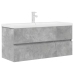 Set muebles de baño 2 piezas madera contrachapada gris hormigón