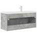 Set muebles de baño 2 piezas madera contrachapada gris hormigón