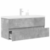 Set muebles de baño 2 piezas madera contrachapada gris hormigón