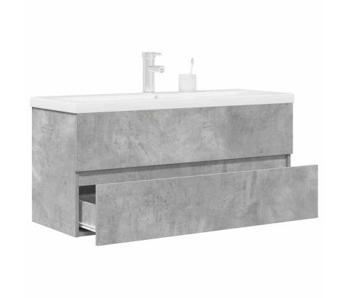 Set muebles de baño 2 piezas madera contrachapada gris hormigón